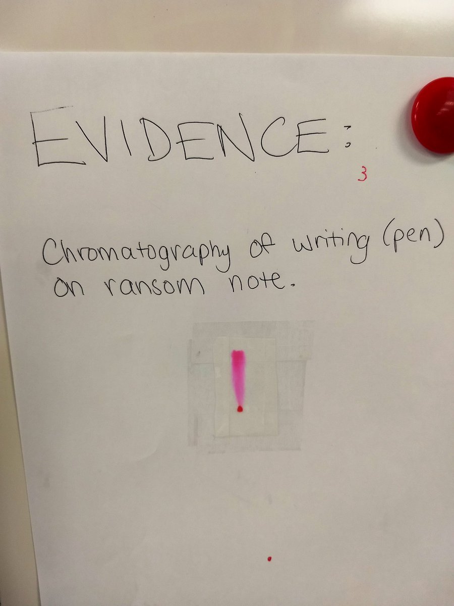 PCS_Pride's tweet photo. Electrophoresis. Chromatography. Blood Typing. Fingerprinting. Mrs. Cross’ biology students are getting a taste of forensics by applying their science skills to solve a “Who Done It?” mystery. #appliedscience #handsonelearning #STEMeducation https://t.co/JtynMzdMdz
