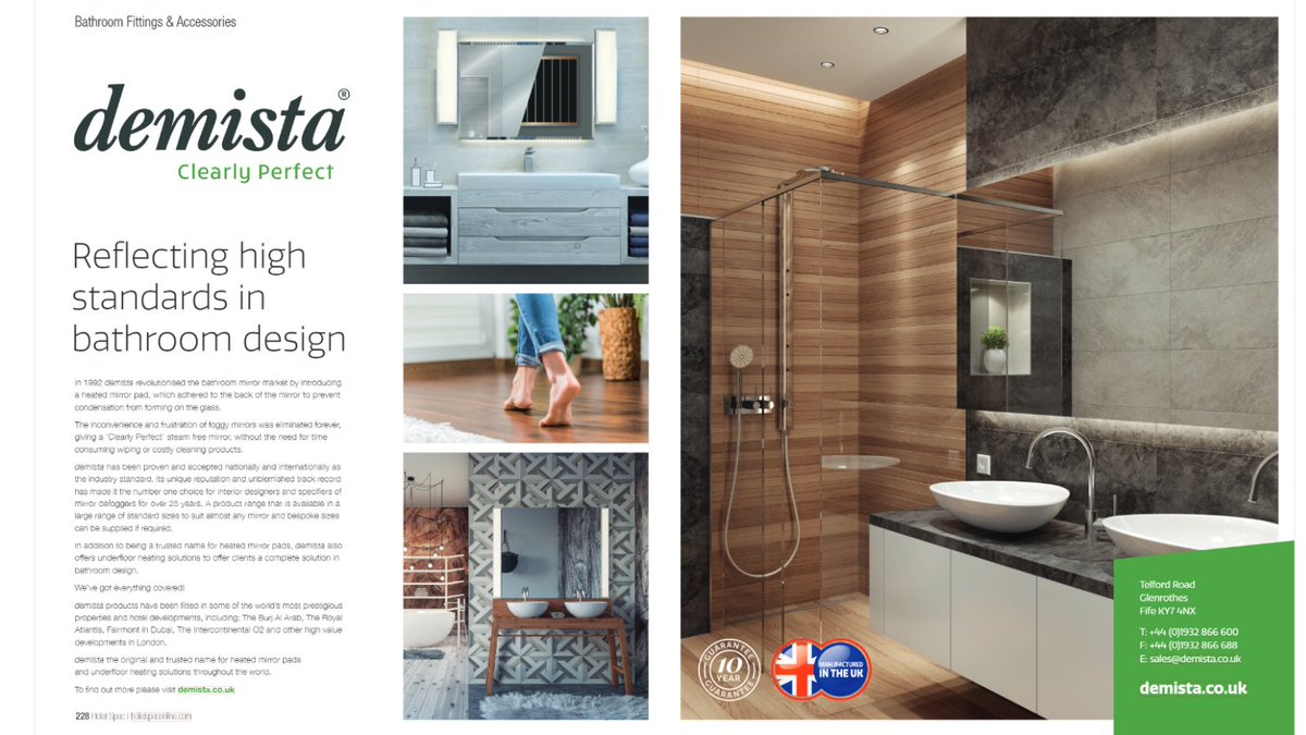 We produced an eye catching double page spread for a recent issue of Hotel Spec to showcase client Demista's product offering to the industry. 

Visit their website designed by our sister agency <a href="/blue2digital/">Blue2 Digital</a>: demista.co.uk #clientnews
