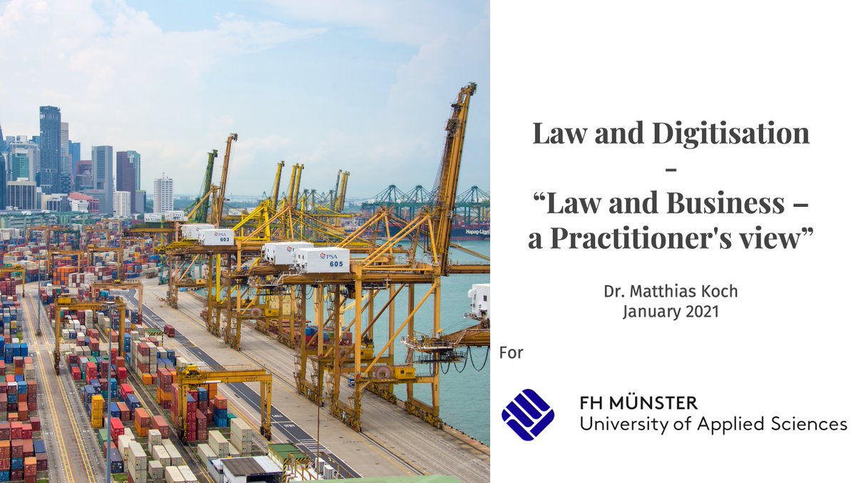DAHoette's tweet photo. Just finished today's workshop via Zoom with Dr. Matthias Koch (based in Singapore) who provided us with strategy insights on the business and legal environment in Asia. #lawforinnovationanddigitalization https://t.co/431bGq79Ce
