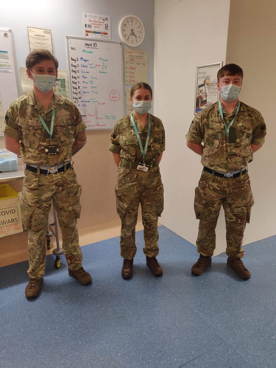 b3_amu's tweet photo. Welcome to B3. We are privileged to have L/Cpl Hetherington &amp; Sig Young, 1 Sigs @UKArmyLogistics &amp; Pte Kruszewska, RAMC deployed to us. They're doing a fantastic job &amp; are a wonderful asset to the team @BritishArmy @NUH_AcuteMed @joharvey66 @NealYarwoodAM @TeamNUH @TomWebbB3 https://t.co/0j7Scmaf1N