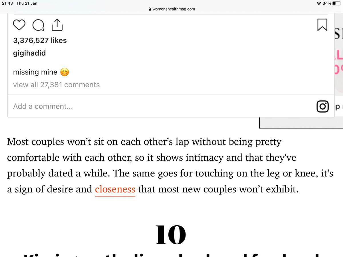 It shows that you are pretty intimate and that possibly you have been together a while. Also arms wrapping each other - H’s waist but also H holding on to Lou’s arm