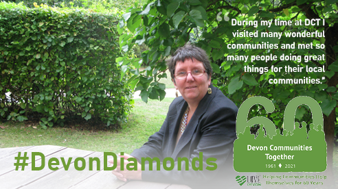 DevComsTogether's tweet photo. #DCT is 60! This week's #DevonDiamond is our former Chief Executive Elaine Cook, who has spent her career dedicated to supporting #ruralcommunities and hasn't even stopped in retirement! https://t.co/OdwwY1p03h Do you have a 'Devon Diamond' to nominate? Get in touch! https://t.co/uxsRjnXtSp