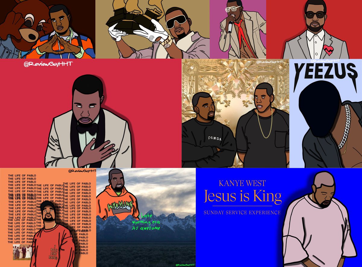 Kanye By The Era, All Hand Drawn By MeA Thread 
