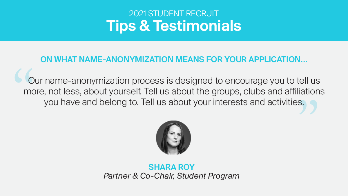 As you continue preparing your summer student applications, read our latest guide for important tips! <a href="/SharaRoy/">Shara Roy</a> speaks about our name-anonymization process and what it means for your application. #WhereTheBestGetBetter – ow.ly/3UQw50DfLu3