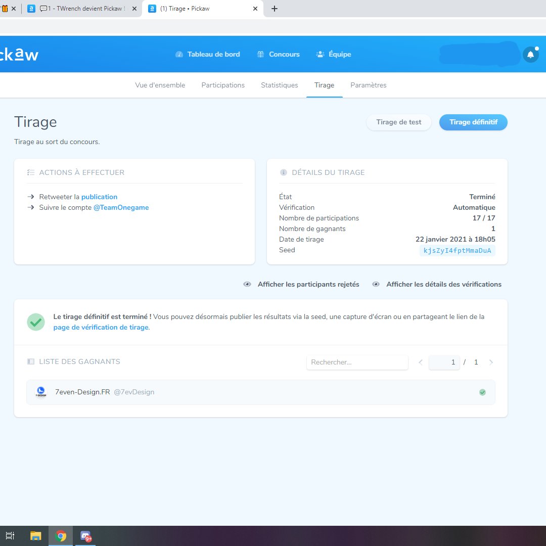 TeamOnegame's tweet image. Le gagnant du concours .. C'est incroyable 😅

@7evDesign