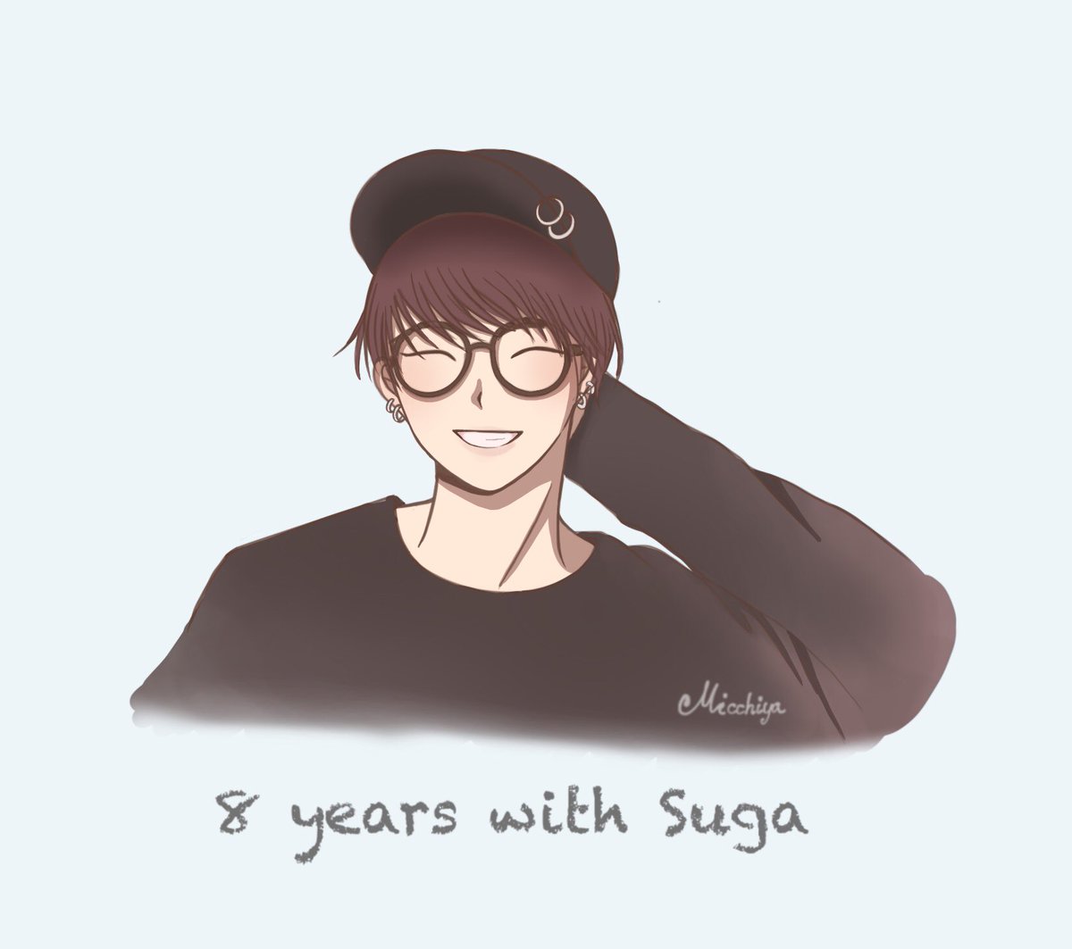 micchiya's tweet photo. I’ll always console your life
So just lean on me and rest sometimes ♪
#2YearsWithSongRequest 📻
#8yearswithSUGA #btsfanart
#MinYoongi #yoongifanart https://t.co/LLBkW9ddIE