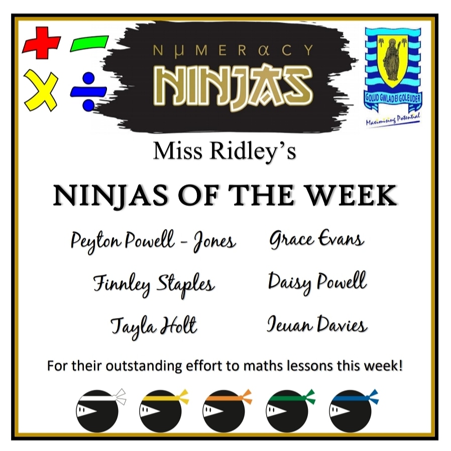 mrscullen_aths's tweet photo. 🌟 Ninjas of the Week 🌟 So proud of all the work submitted again this week! It's fantastic to see so many of our pupils taking responsibility for their own learning, da iawn pawb 👏🏼🥳 #TeamTâf #athsmaths #ninjaoftheweek #remotelearning https://t.co/0gGBAsC74z