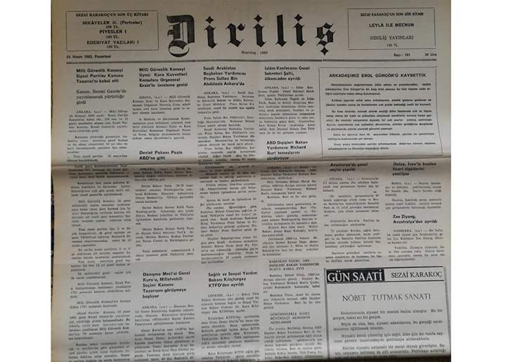 "Arkadaşımız Erol Güngör'ü kaybettik" diye yazmıştı Sezai Karakoç. Karakoç'u biraz da bunun için seviyorum. Ömrüne bereket.