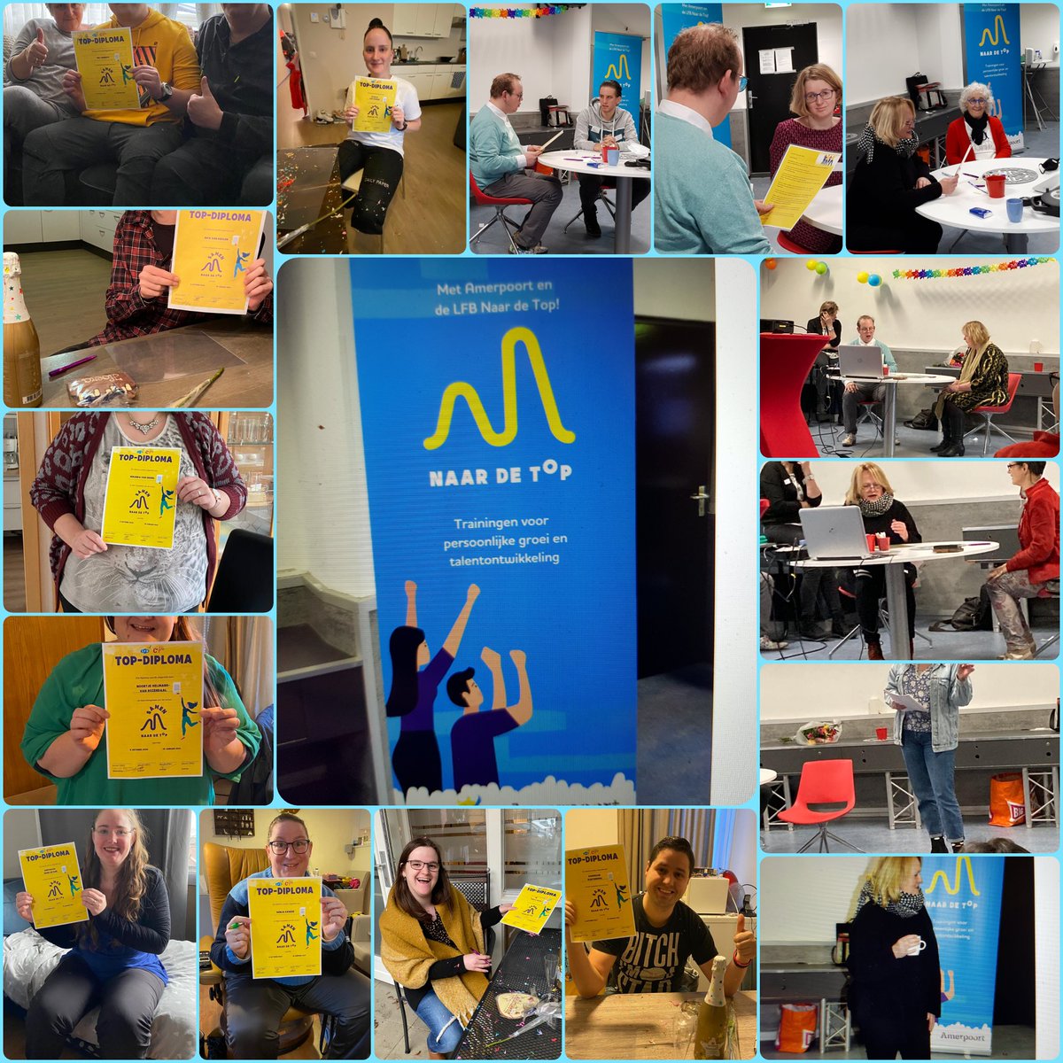 Yesssz...deze week een heleboel diploma's SAMEN naar de TOP uitgereikt bij de Ervaringsdeskundigen en coaches van <a href="/Cellozorg/">Cello</a> en <a href="/Amerpoort/">Amerpoort-Sherpa</a> #trotsopiedereen