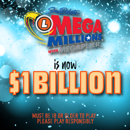 sdlottery's tweet photo. βΌπ€― Mega Millions is $1 BILLION!
At 10:00 PM CT tonight, someone could be the next BILLIONAIRE! π₯°
πSouth Dakota Lottery digital jackpot signs will only show 999 million.
Must be 18 or older to play. Please play responsibly. #southdakota #goodfunsd https://t.co/0t2Oi5dBqc