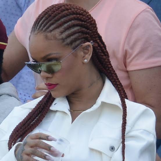 Rihanna's red cornrows live rent free in my head forever.