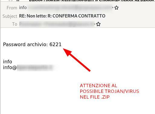 Non aprite quell'archivio! ZIP Criptati per diffondere Trojan e Virus sftuttando l'impossibilità per gli Antivirus di fare la scansione di allegati protetti da password (quindi criptati). Attenzione.