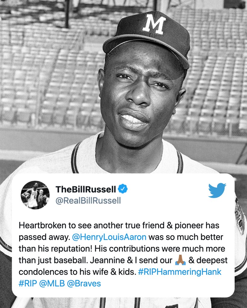 The sports world remembers Hall of Famer and civil rights activist Hank Aaron.