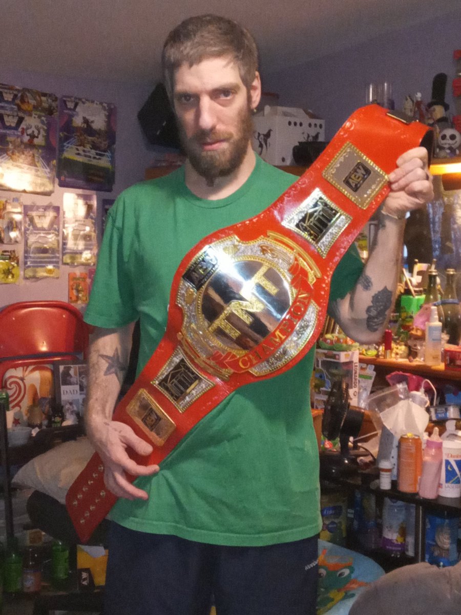 nickgunn45's tweet photo. Got my TNT championship and my brodie lee T-shirt so happy wish i could get cody and brodie lee jr aka ( - 1 ) to sign the title that would be the best ever r.i.p. mr. Exalted one https://t.co/LsPbXs1rvk