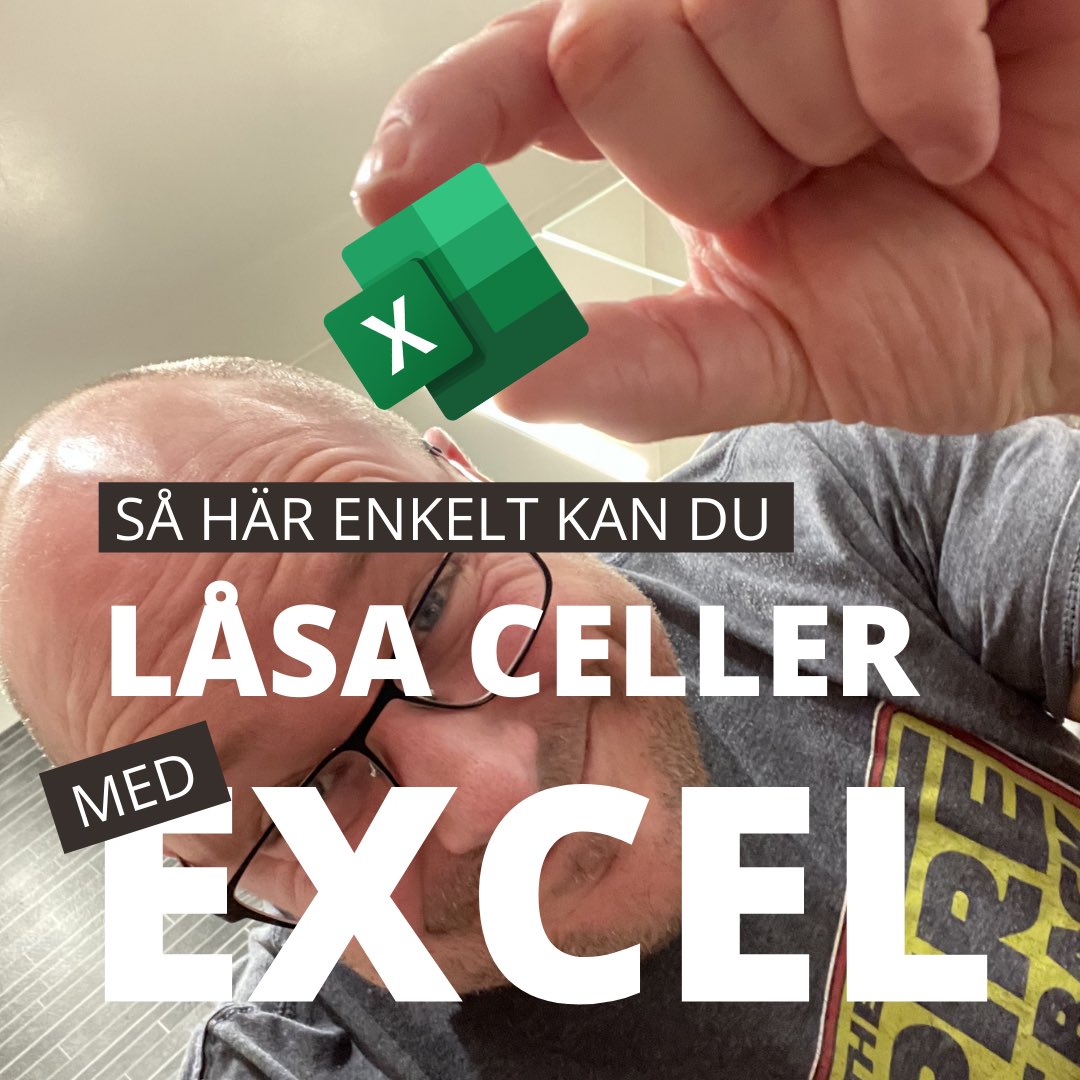 Du har inte levt förrän du låst celler i #excel 🤓 Nytt klipp på tuben om hur du gör: youtu.be/zXF6TPpGoLo