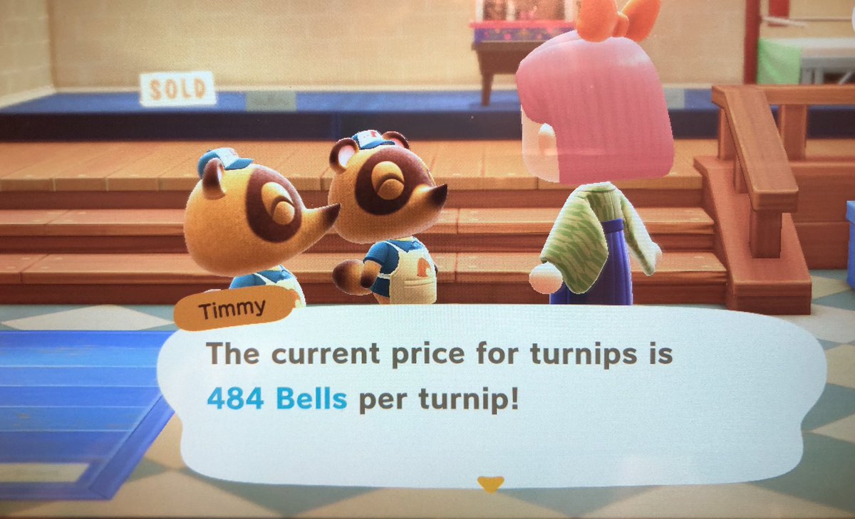 amazonian_alien's tweet photo. The week I don’t buy turnips 😅😭 #turnipprices #AnimalCrossingNewHorizons #acnh https://t.co/iIfsykD7cA