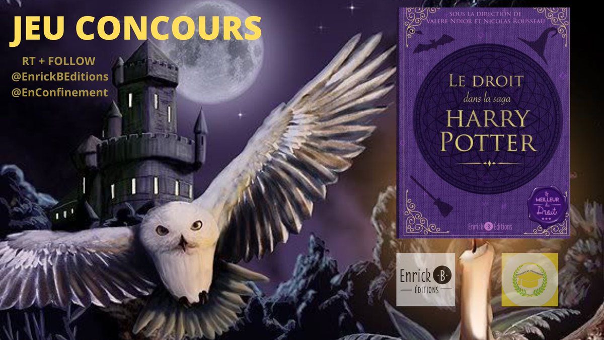 EnConfinement's tweet image. “Étudiantes, Étudiants,

L’heure est venue pour vous de rejoindre, non pas Poudlard, mais le Ministère de la Magie pour combattre les ténèbres. Lequel parmi vous sera notre juriste-sorcier? 🧙”

Pour le savoir RT+FOLLOW @EnrickBEditions
@EnConfinement
Annonce du gagnant le 29/01.