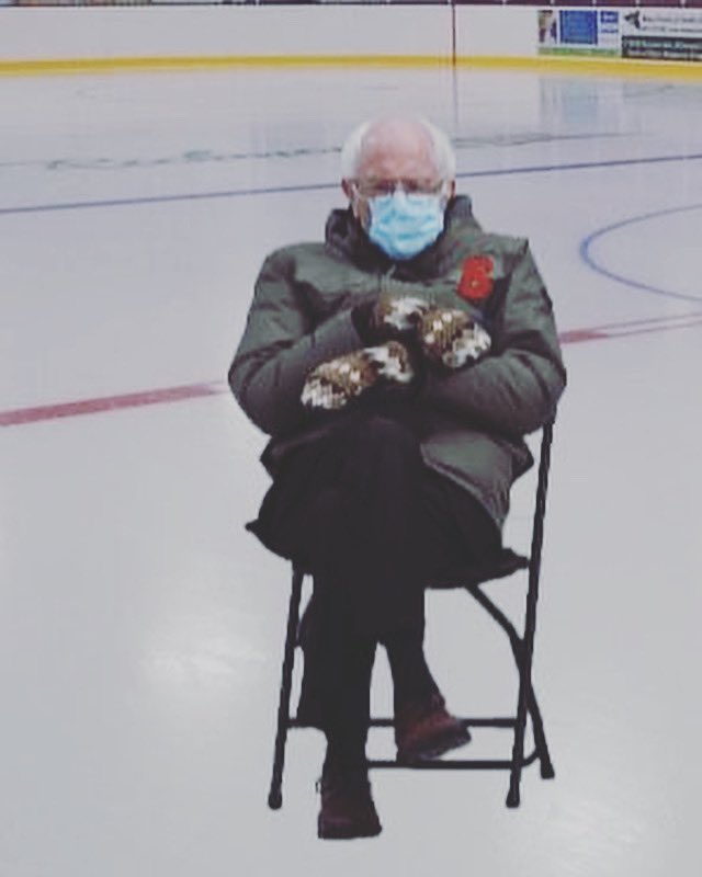 Bernie patiently wait for our Flames home games to return