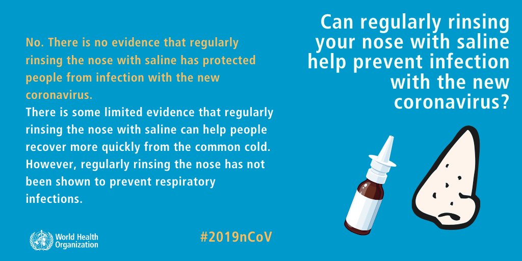 #COVID19 Mythbusting 🔎 Rinsing your nose with saline DOES NOT protect you from COVID-19. 👉 More: mayocl.in/3qDVbhx