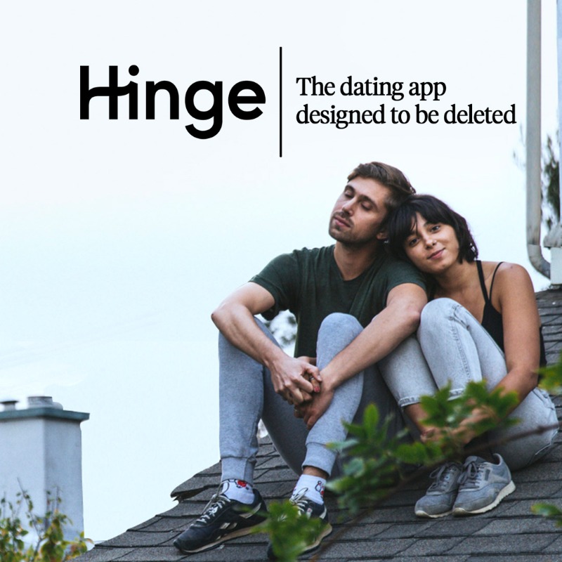 hinge's tweet photo. The dating app designed to be deleted. Sign up today.