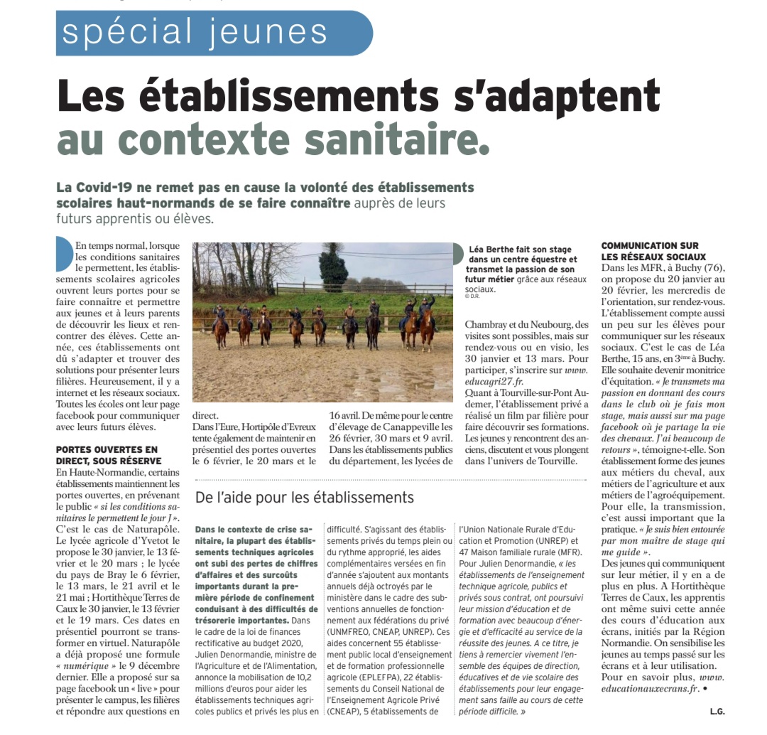 Dans les établissements scolaires agricoles, on ne manque pas d'idées pour se faire connaître <a href="/naturapole/">NaturaPÔLE - Enseignement agricole public 76</a> <a href="/hortitheque/">Campus HORTITHEQUE - NaturaPOLE</a> @UNMFREO
A lire dans <a href="/EureAgricole/">L'Eure Agricole</a> et <a href="/unionagricole76/">unionagricole76</a>