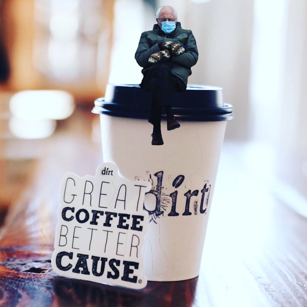 DirtCoffee's tweet photo. It happened and we’re not mad about it. Psst, check out our new and improved sticker collection 😍 https://t.co/xhRbF2Y79R