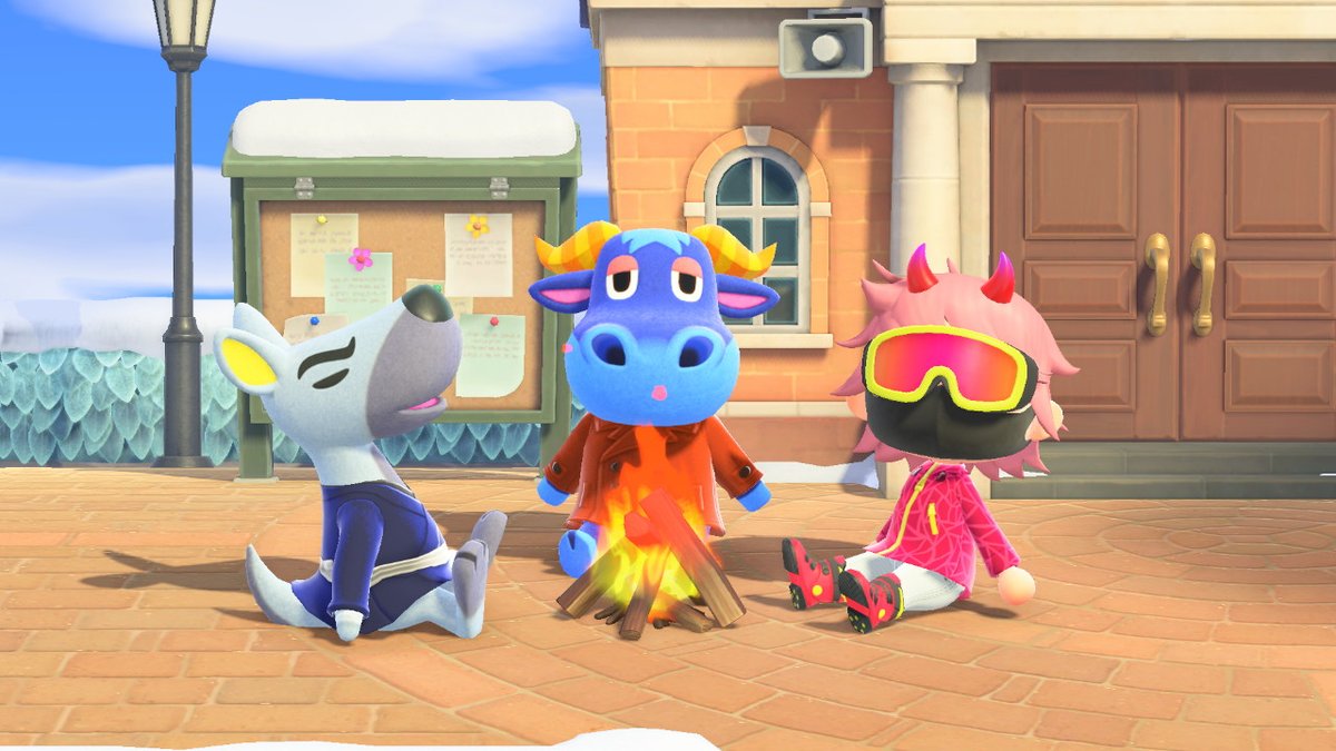 Sientz's tweet photo. Chillin With The Homies!

#AnimalCrossing #ACNH #NintendoSwitch https://t.co/xeAGVeJO7N