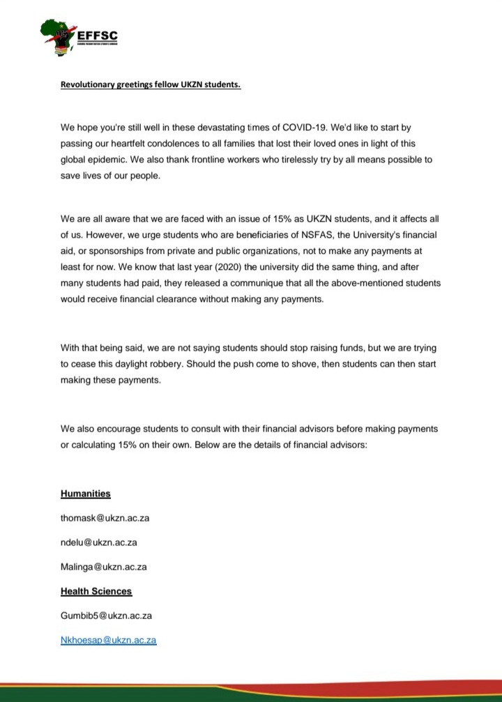 EffscHc's tweet photo. EFFSC HC BRANCH STATEMENT 
#SizofundaNgenkani2021 https://t.co/LQlZYUnwiq