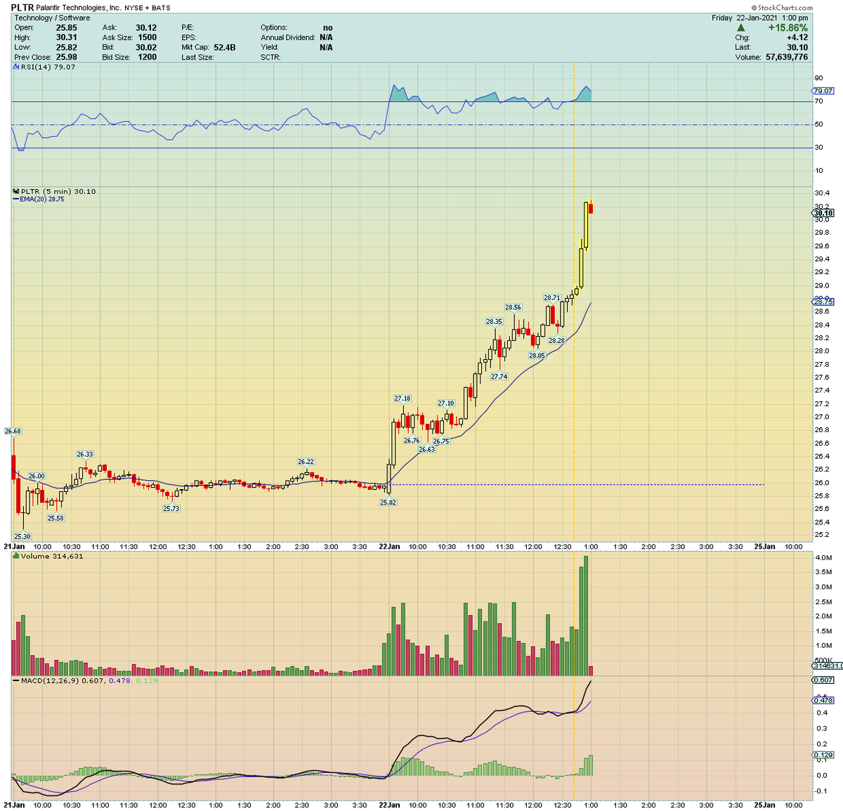  $PLTR going wild here