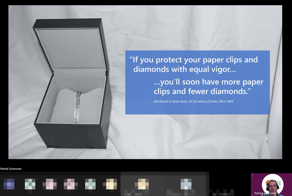 SP_twit's tweet image. Wise sentence from @patricg during is session on #MicrosoftInformationProtection at #M365California