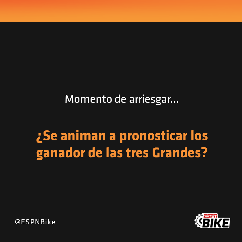 ESPNCiclismo's tweet photo. #ESPNBike ¿Se animan a dar su pronóstico? ¿Quiénes ganarán o son grandes candidatos en las tres Grandes Vueltas? 🧐 https://t.co/JE9OqqcHfh
