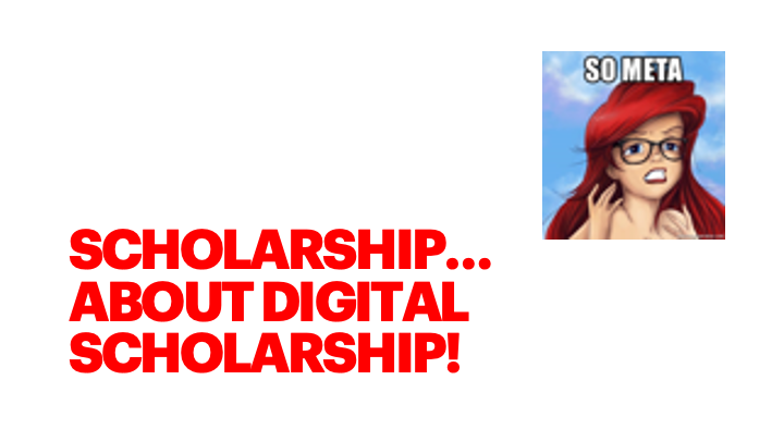 So  #DigitalScholarship is real & should go onto your CV! (see  @ETSshow's white paper here:  https://www.explorethespaceshow.com/wp-content/uploads/2019/06/White-Paper-2-Final.pdf)But... there's also meta- #SoMe scholarship.Scholarship about Digital and Social Media Scholarship.This is the work I've been doing w/  @Brent_Thoma et al.