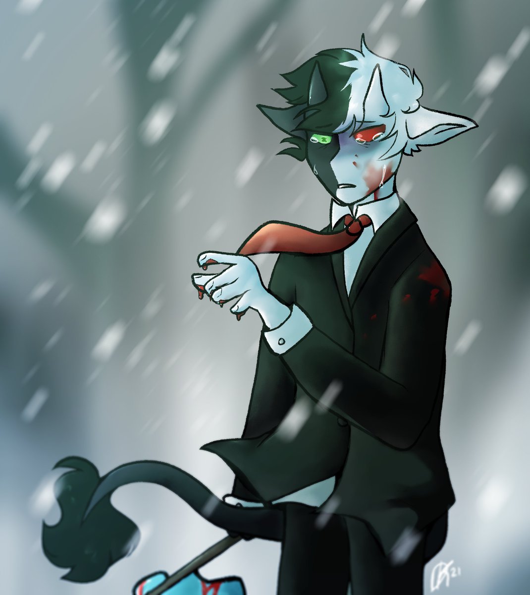 devilskain1's tweet photo. hello twitter!
im finally catching up on the smp and this took me like 8 straight hours but i like it!! this is techno's execution, my theory is that ranboo forgot he agreed to kill techno since he never wrote it in his journal and got spooked :') #ranboofanart https://t.co/0KmMs0BlDs