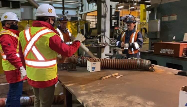 FureyAndrew's tweet image. Impressive to see our government’s investment in supporting offshore workers in action today at Kiewit Cow Head facility in Marystown. Working on living quarters, helideck and other parts of the West White Rose Project. Great to meet the crew with