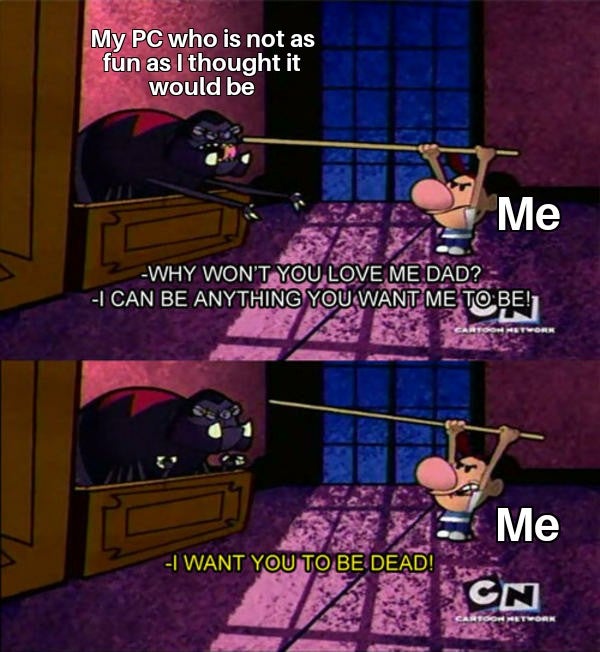 MemesDnd's tweet image. Sad
⚔️🧙🏻‍♂️
#dnd  #rpg  #dndminiatures #fantasy  #funny  #meme #rogue