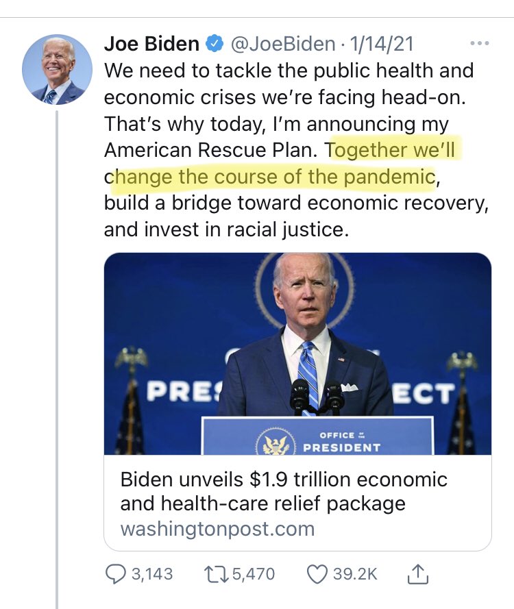 Over and over again his campaign told us they were ready from the jump to fix things. Now that  @JoeBiden is in office, apparently that’s changed. How come?