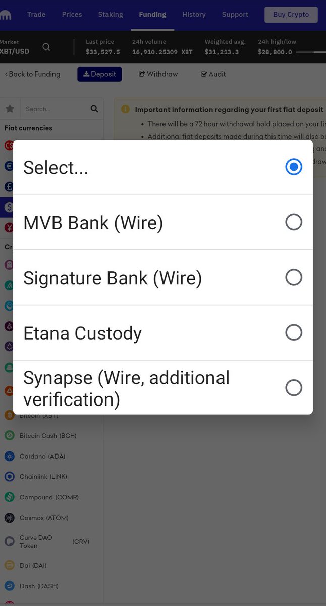  @krakenfx has one of the nicest layouts, imo. Beyond that, the experience is slow to load and buying crypto is even slower. You have to wire fiat in and that is not fast enough for my purposes.