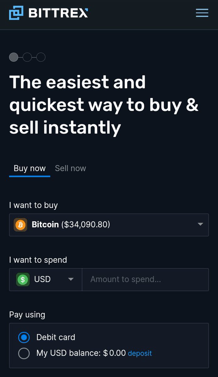  @BittrexExchange was my favorite trading platform in 2016/2017. I left in favor of  @binance the following year. I decided to give buying  $btc a go here & was unsuccessful. They use a convoluted tx verification process with banks and mine shuts it down everytime.