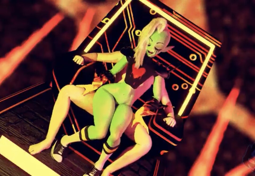 KurtIsAboveYou's tweet photo. "How I managed to sit on @GreenDeviance's throne is an incredible story~ Being the needy alien slut that she was, she wanted to be tied down.

Knocking her up on her throne caused her to give up her throne and use my fat bitch breaking cock as one~

We're enjoying our throne~" https://t.co/sKnFUCOD4g