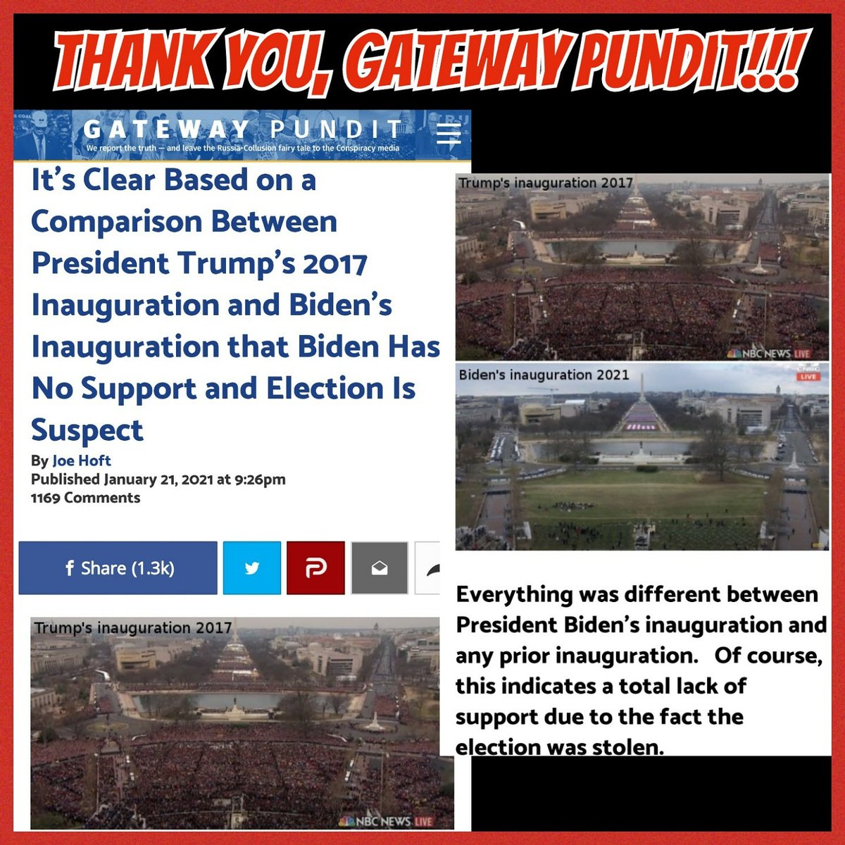 ninjitalia's tweet photo. THANK YOU, @GATEWAYPUNDIT!!! 🙏❤🤍💙🇺🇲 #FAKEINAUGURATION #INAUGURATION #BIDENCHEATED #TRAITOR https://t.co/u00vYgdOxO