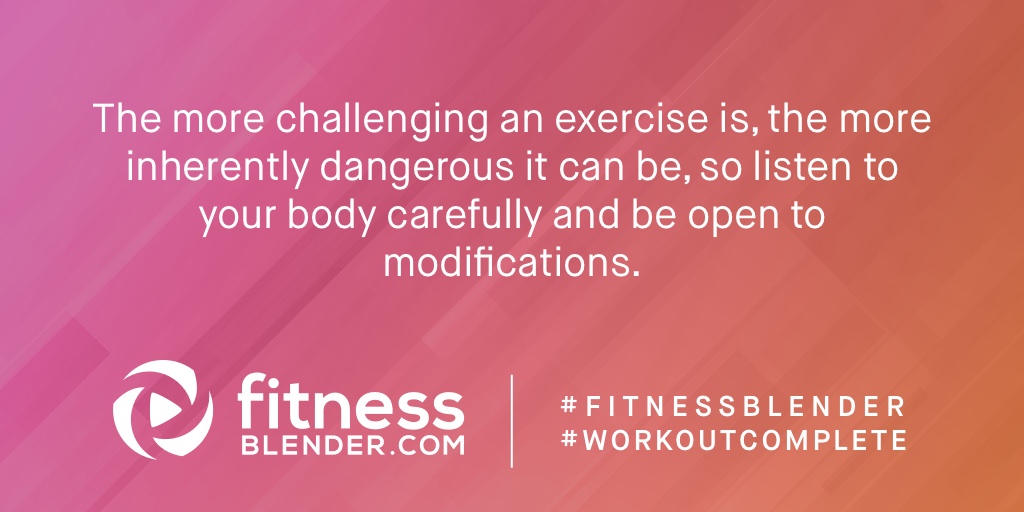 FitnessBlender's tweet photo. We make modifications to so many things in life. A bit more salt in a dish. Turning the volume down on the television. Putting on a sweater if we’re cold.

So, when it comes to workouts, we need to be similarly flexible. 

https://t.co/KaBZR4MqGK https://t.co/iuxTdsxoGd