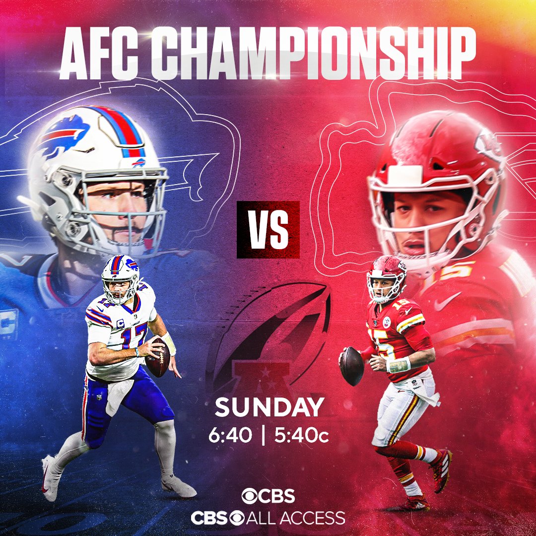 CBS Sports on X: 'Allen vs. Mahomes. Bills vs. Chiefs. The AFC