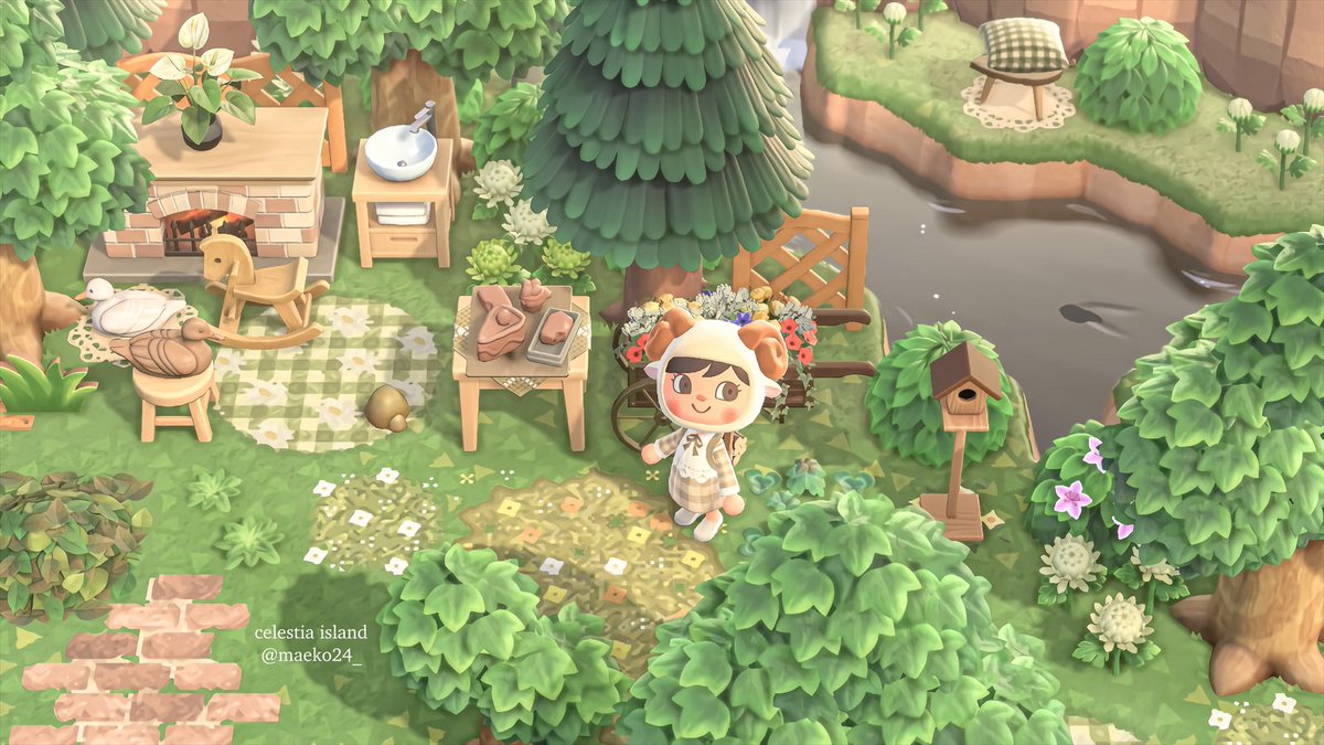 justmaeko_'s tweet image. a tiny crafting area 🌼

#acnh #どうぶつの森