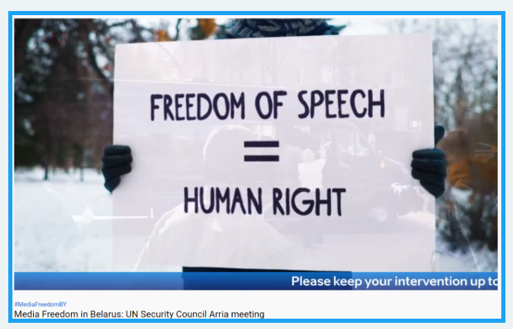 RAZAM_Int's tweet photo. We are so grateful to @RomaniaUN_NY, @SLOtoUN, @SlovakiaUNNY, @ItalyUN_NY, @CzechUNNY, Montenegro, @AustriaUN, @EUatUN, @MaltaUNMission, @CroatiaUN, @Portugal_UN &amp; Australia for their support to #MediaFreedomBY in #Belarus during #UN Security Council #Arria today, 22 Jan 2021. https://t.co/roFOQTVMO6