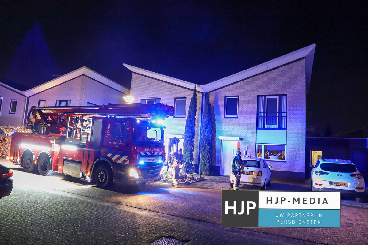 Melding brandweer Tubadreef Harderwijk inzake schoorsteenbrand