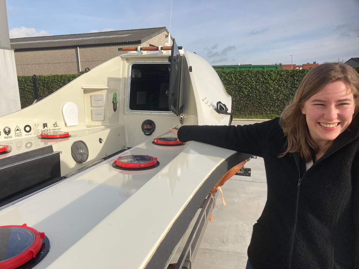 AmyBeaulisch's tweet photo. When you're at the "Join the @LibecoLinen Front Row" press conference and you see your 3D prints mounted to the oceanrowingboat for the first time!

#JoinTheFrontRow #Libeco #PortugalToMiami #Happy #BoatBuilding #3DPrinting #SoDamnProud #oceanrowing https://t.co/C4mRRniyA4