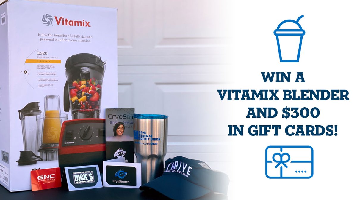 ENTER TO WIN a Vitamix Blender and three $100 gift cards to Dick's Sporting Goods, GNC, and <a href="/CryoStretch/">CryoStretch</a>. Simply FOLLOW ➕ us, RT 🔁, and REPLY 💬 what you would blend in your Vitamix! 

Triple your chances, enter on our Instagram &amp; Facebook! Winner will be announced 1/29.