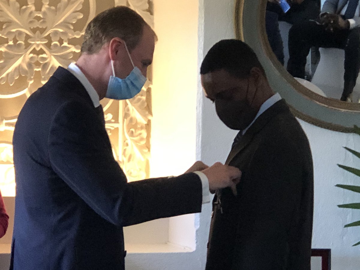 Absolutely delighted to see two of the RVIPF’s finest receive the award of HE the Governor’s <a href="/GusJaspert/">Gus Jaspert</a> Medal for Meritorious Service prior to concluding his tenure. Warmest congratulations to Det Insp Vernon Larocque (Major Crime) and Det Insp Gilbert Charles (Specialist Inves)