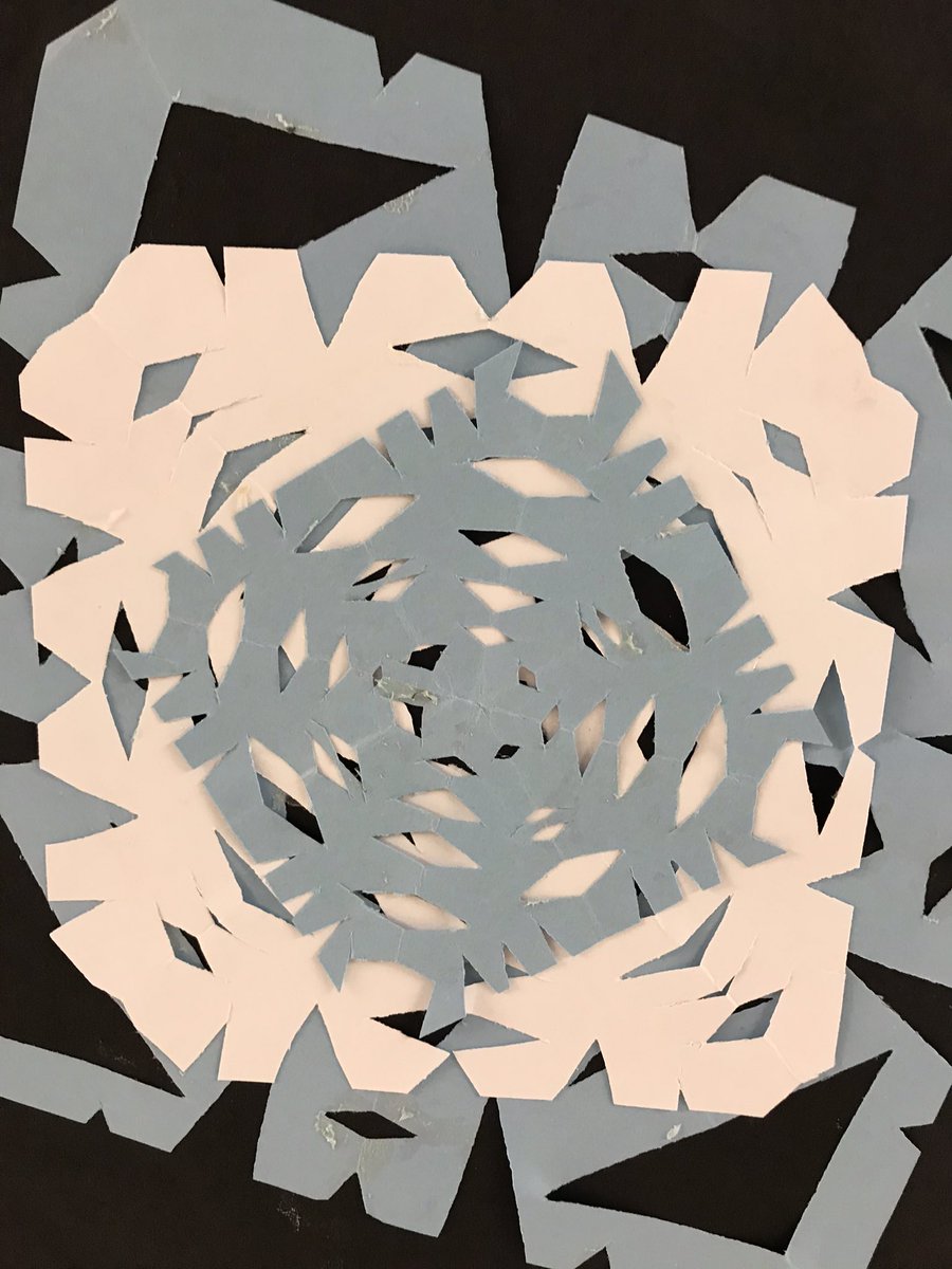 RBESartJohnson's tweet photo. 5th gr Symmetrical Snowflakes #redbud132 https://t.co/dzcskIVeMc