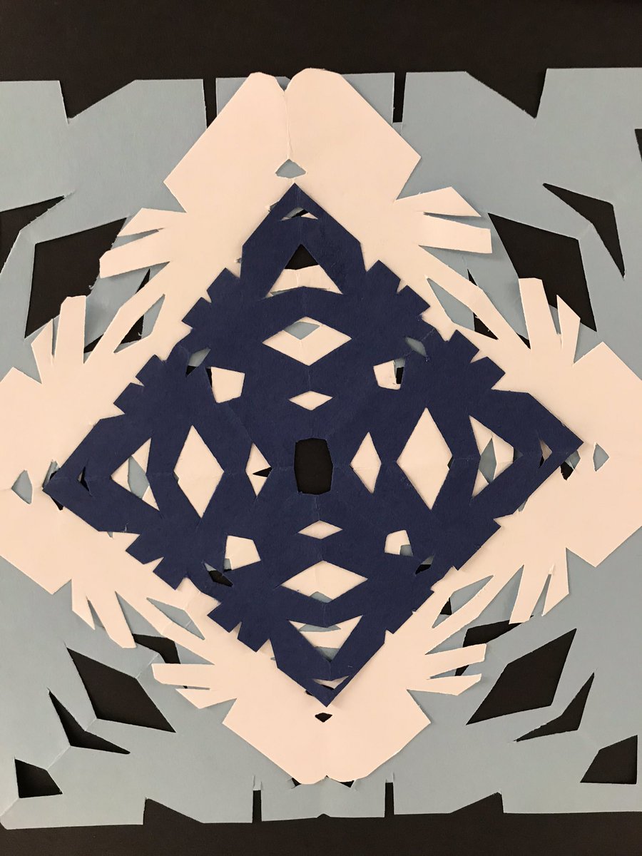 RBESartJohnson's tweet photo. 5th gr Symmetrical Snowflakes #redbud132 https://t.co/dzcskIVeMc